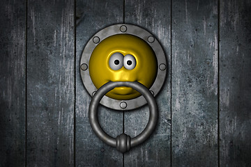 Image showing smiley doorknocker