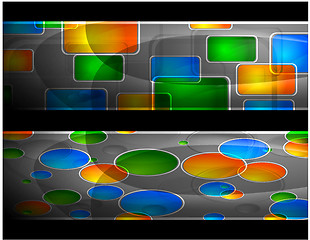 Image showing Abstract vibrant banners