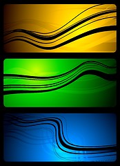 Image showing Vibrant abstract banners