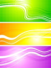 Image showing Vibrant abstract banners