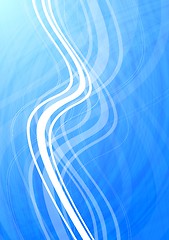 Image showing Blue and white abstract background