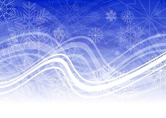 Image showing Christmas blue backdrop
