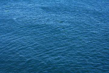 Image showing Azure sea water surface with ripple as background