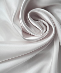 Image showing Elegant silvery white silk as background