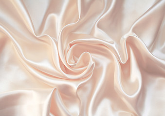 Image showing Smooth elegant white silk as background 