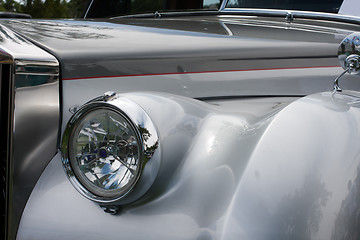 Image showing Front side of a classic car