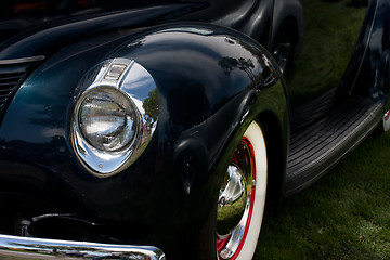 Image showing Front side of a classic car