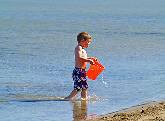 Image showing boy at beach