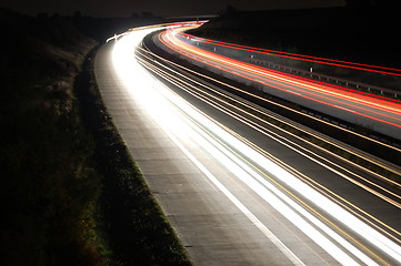 Image showing highway at night with traffic