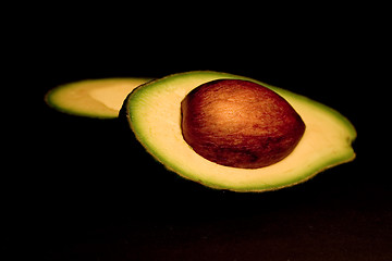 Image showing Avocado on black