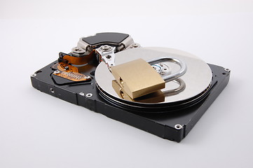 Image showing secure computer hard disk drive