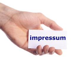 Image showing impressum