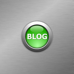 Image showing green blog button