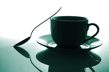 Image showing cup of coffee for breakfast