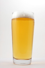 Image showing glass of beer isolated on white background