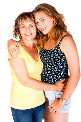 Image showing Mother and daughter embracing each other