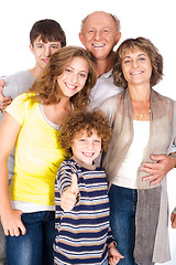 Image showing Thumbs-up family posing in style