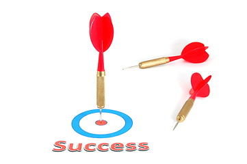 Image showing success concept with dart arrow