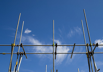 Image showing Scaffolding poles