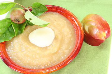 Image showing Apple sauce with vanilla sauce