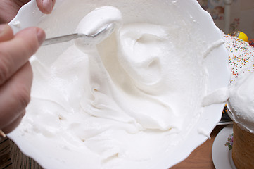 Image showing White egg cream