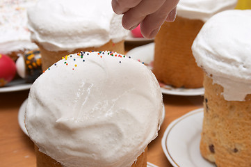 Image showing Cooking Easter cakes