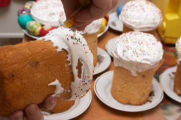 Image showing Cokking Easter cakes