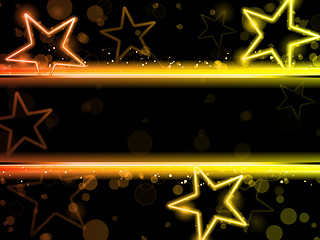 Image showing Glowing Neon Stars Background