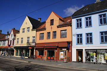 Image showing Street in the city of Bergen, Norway