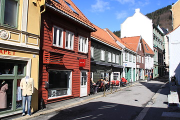 Image showing Street in the city of Bergen, Norway