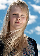 Image showing portrait of a beautiful blonde