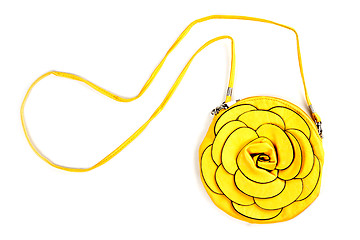 Image showing leather handbag in the shape of roses