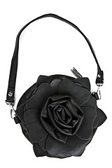 Image showing leather handbag in the shape of roses