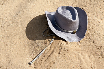 Image showing purple hat with a strap