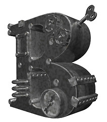 Image showing steampunk letter b