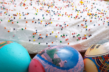 Image showing Easter cakes and eggs