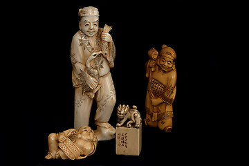 Image showing Ivory figurine china japan