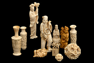 Image showing Ivory figurine china japan