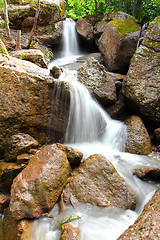 Image showing waterfall Kukrauk in summer woods
