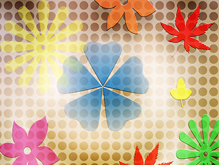 Image showing Flowers & Leafs - background