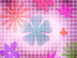 Image showing Flowers & Leafs - background