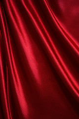 Image showing Smooth elegant red silk 