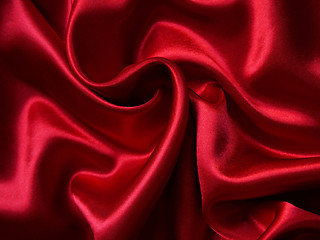 Image showing Smooth elegant red silk can use as background 