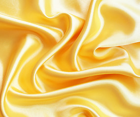 Image showing Smooth elegant golden silk 