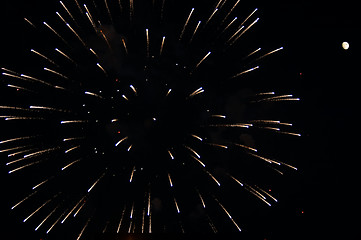 Image showing Firework and moon