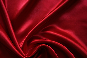 Image showing Smooth elegant red silk 