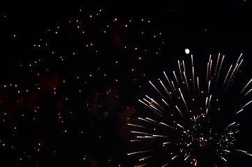 Image showing Firework and moon