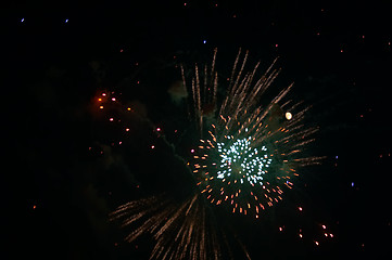 Image showing Firework - Big explosive and moon