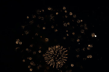 Image showing Firework and moon