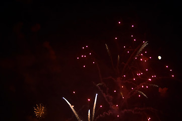 Image showing Firework and moon